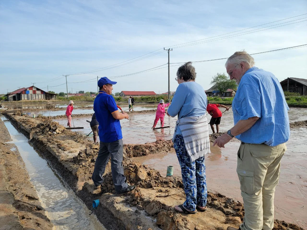 Vast salt fields in Kampot